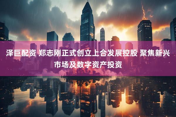 泽巨配资 郑志刚正式创立上合发展控股 聚焦新兴市场及数字资产投资
